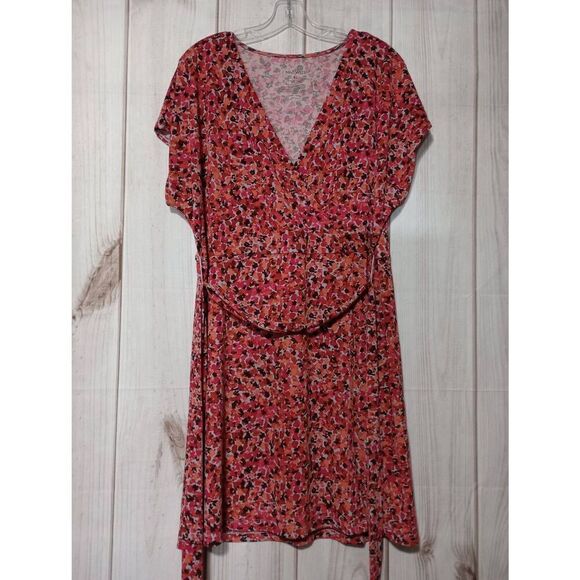 Nine West Dress Ladies Extra Large Orange Black Stretch - Picture 1 of 6